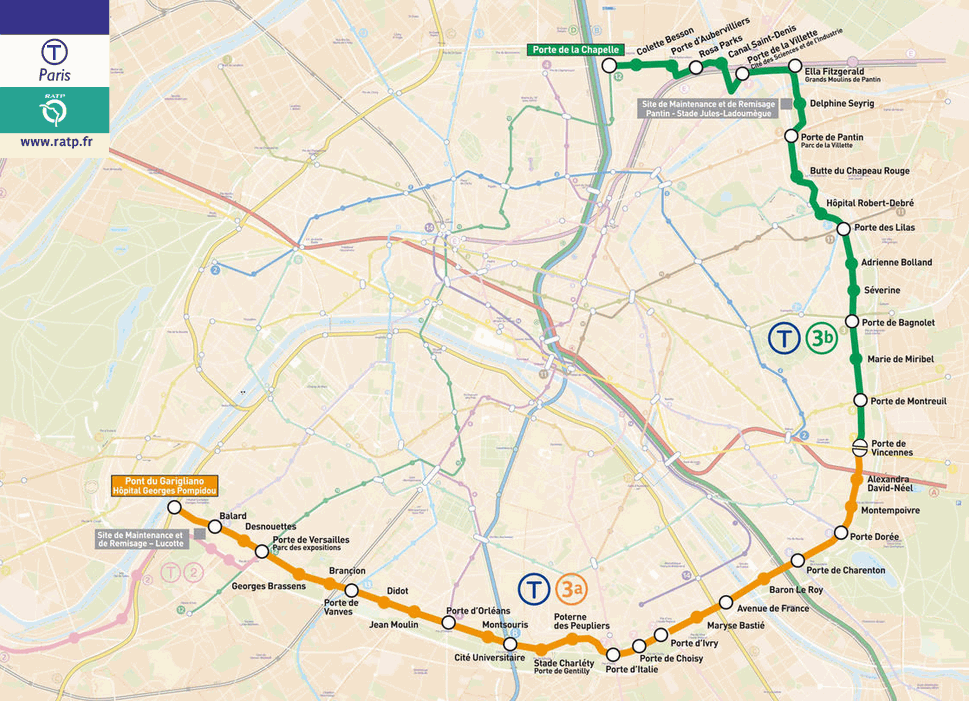 路面電車の地図